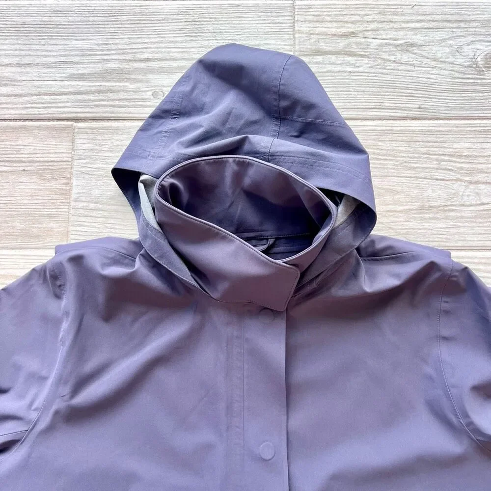 Nike Plum Purple Long Sleeve Hooded Mid-Length Hypershield Rain Jacket Size XL - Picture 3 of 12
